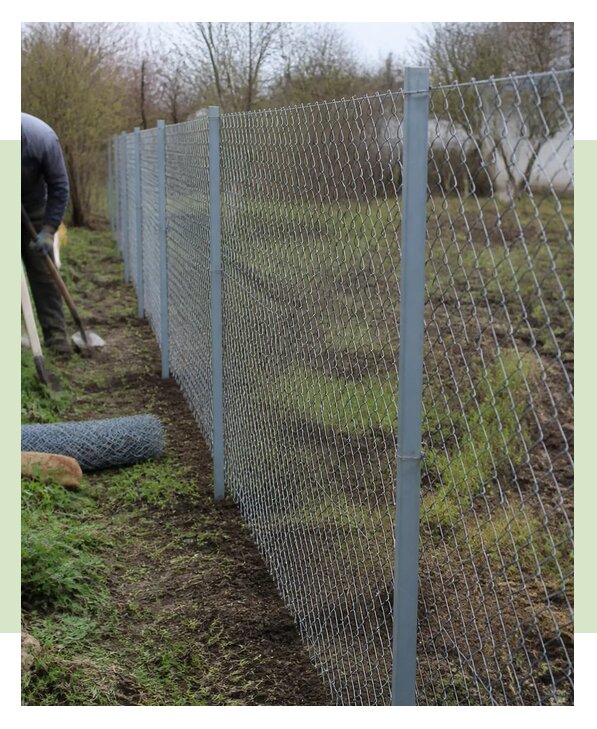 Забор из рабицы высотой 1,5 метра под ключ в Бугульме